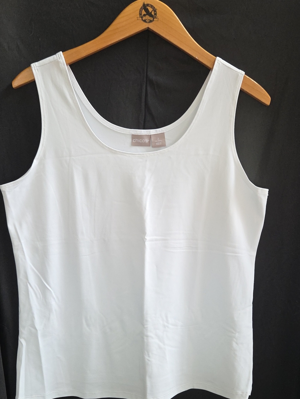 Chico's White Classic Scoop Tank